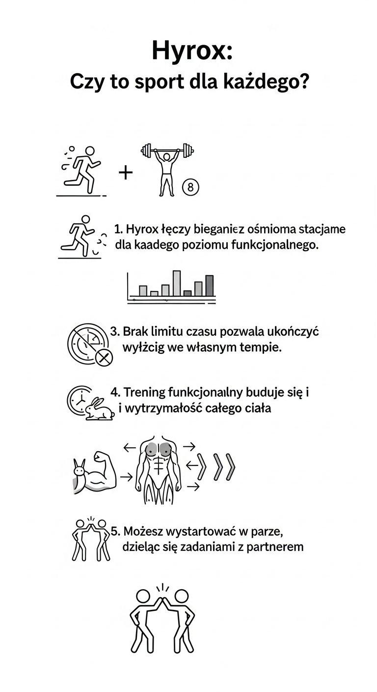Infografika: Czy Hyrox jest odpowiedni dla osób początkujących w sporcie?